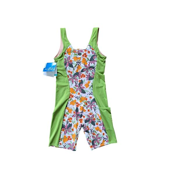 NWT Coolibar Palm Plaza Knee Swimsuit Shorts UPF 50+ Sun Protection Modest Med - Picture 6 of 6